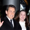 Nicolas Sarkozy et Carla Bruni dans les locaux de TF1, le 15 février 2012.