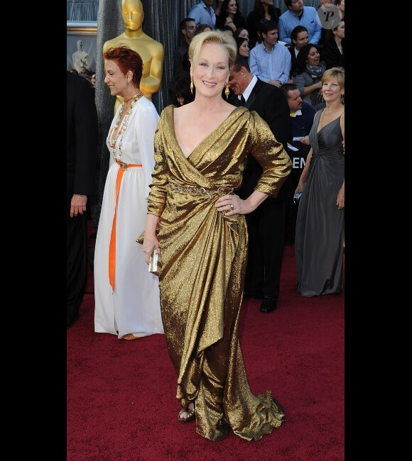 Meryl Streep arrive aux Oscars, le 26 février 2012 à Los Angeles, quelques heures avant son prix de la meilleure actrice.