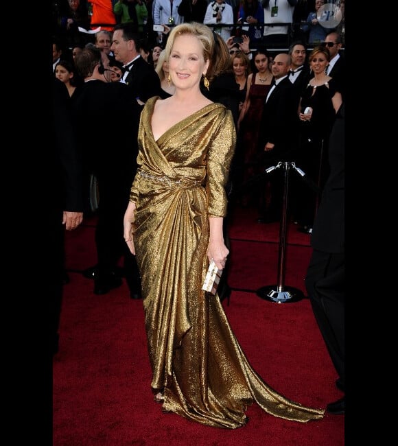 Meryl Streep arrive aux Oscars, le 26 février 2012 à Los Angeles, quelques heures avant son prix de la meilleure actrice.