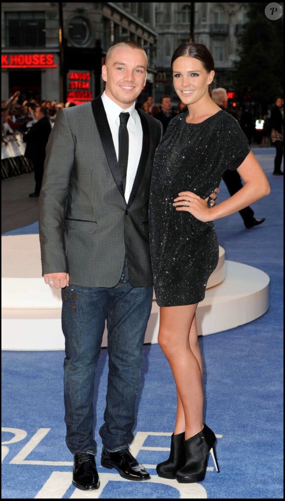 Danielle Lloyd et son fiancé Jamie O'Hara à Londres en septembre 2010.