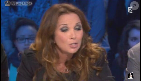 Hélène Ségara sur le plateau d'On n'est pas couché, émission diffusée le samedi 25 février 2012 sur France 2.