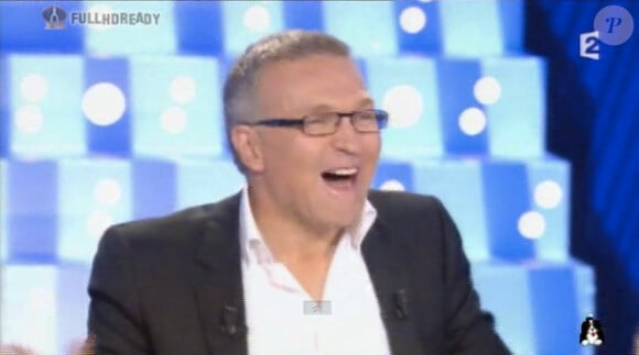 Laurent Ruquier sur le plateau d'On n'est pas couché, émission diffusée le samedi 25 février 2012 sur France 2.