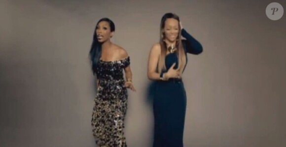 Brandy et Monica dans leur clip It All Belongs To Me, mars 2012.
