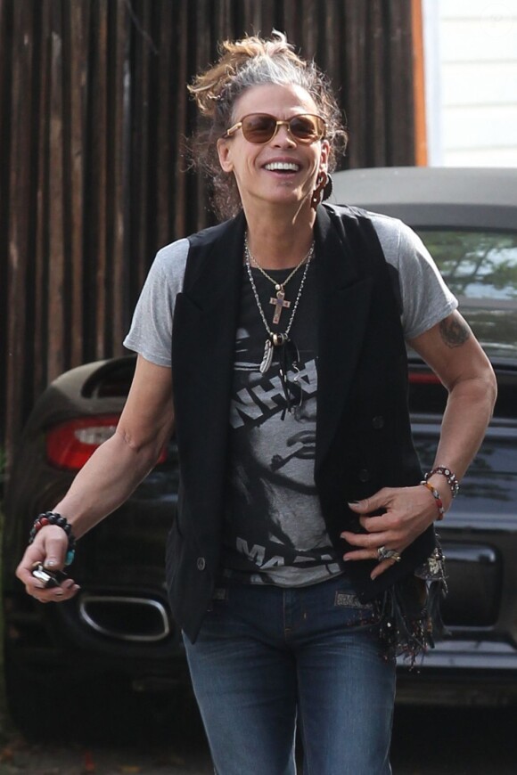 Steven Tyler et sa fiancée Erin Brady à Burbank le 5 mars 2012