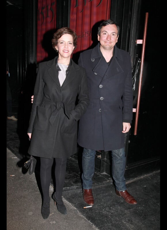 Nathalie Renoux et son mari lors de la soirée 25 ans de M6 à la discothèque le 1515 à Paris le 8 mars 2012