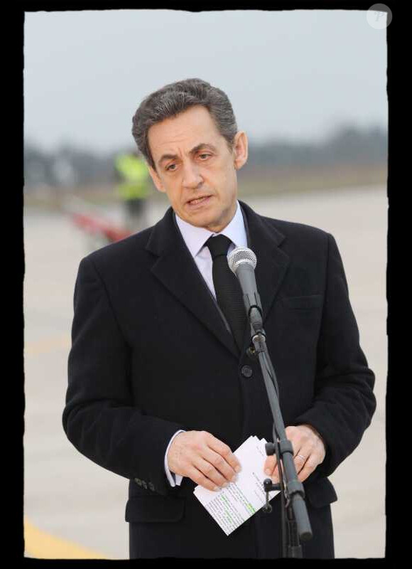 Nicolas Sarkozy en mars 2012 à Villacoublay