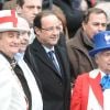 François Hollande lors du match des VI Nations entre la France et l'Angleterre (22-24) le 11 mars 2012 à Saint-Denis