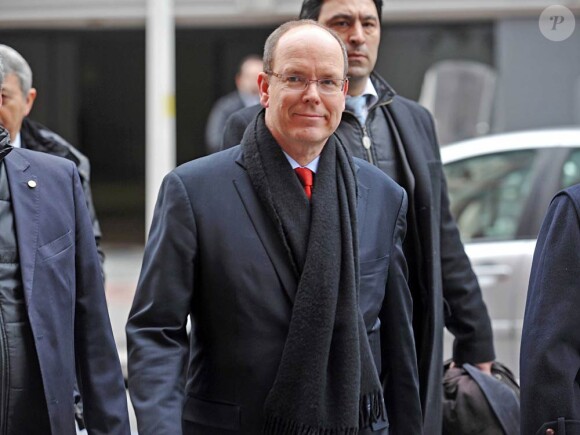 Le prince Albert II de Monaco s'exprimait le 6 mars 2012 à l'Université de Milan sur les problématiques de la pollution marine et les actions de son fondation environnementale.
