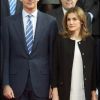 Felipe d'Espagne et son épouse Letizia lors de l'événement "Trésors vivants de la télévision espagnole", le 6 mars 2012.
