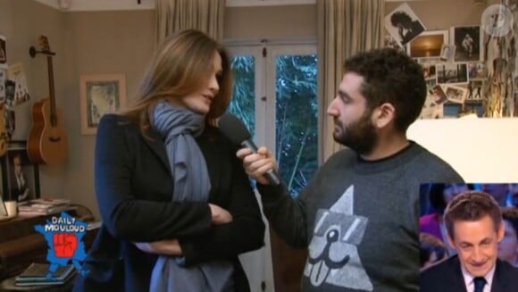 Carla Bruni dans le Daily Mouloud sur Canal+, le 16 mars 2012.