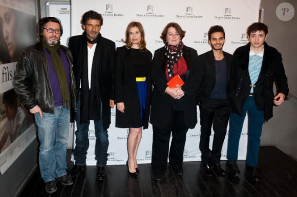 La réalisatrice Lorraine Lévy et ses comédiens, lors de l'avant-première du film Le Fils de l'autre à Paris le 19 mars 2012