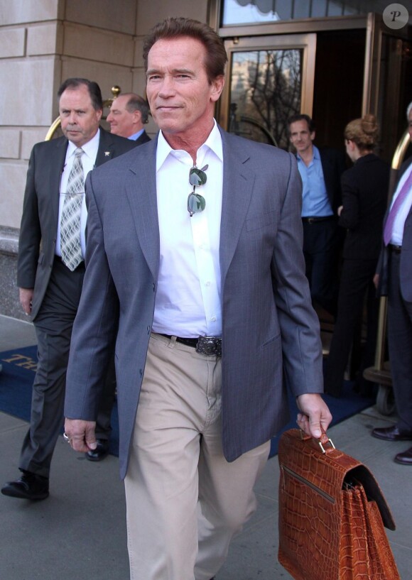 Arnold Schwarzenegger à New York le 22 mars 2012
