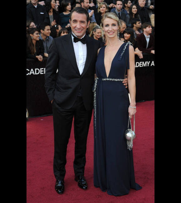 Jean Dujardin et Alexandra Lamy, en février 2012 à Los Angeles.
