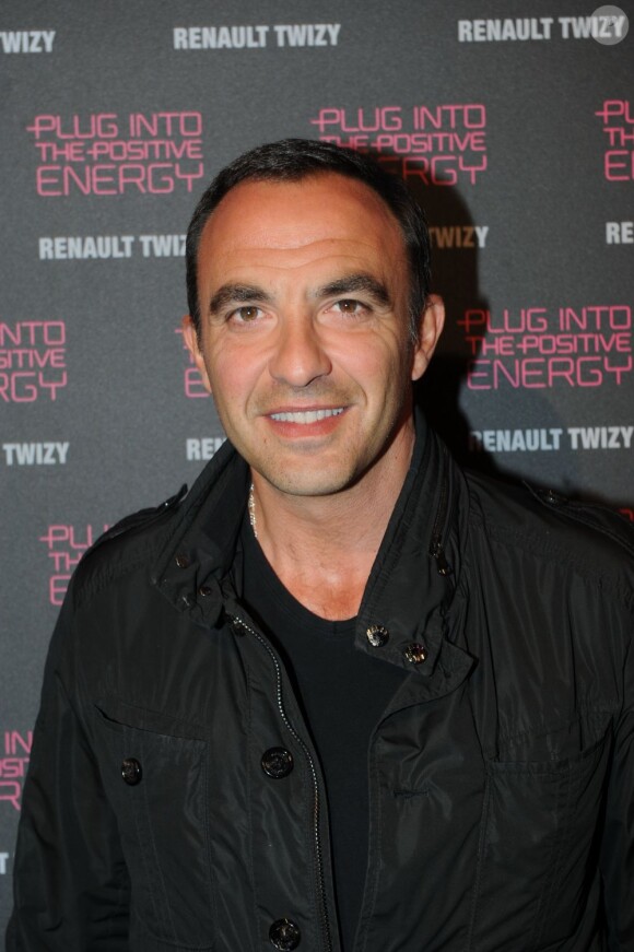 Nikos Aliagas lors de la soirée de lancement de la Twizy à l'Atelier Renault sur les Champs-Elysées à Paris le mardi 28 mars 2012