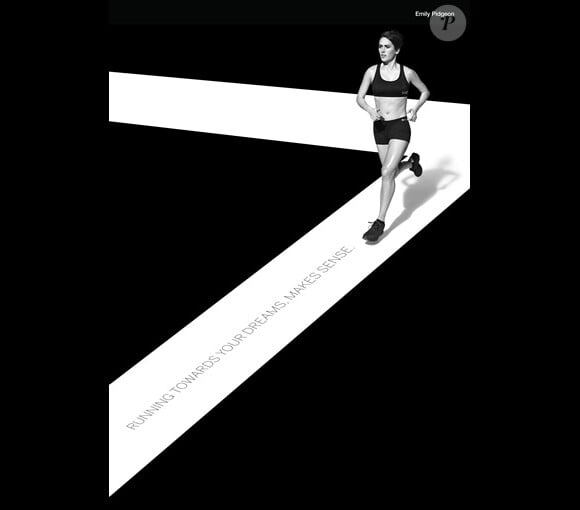 L'athlète britannique Emily Pidgeon pose pour la nouvelle campagne EA7, ligne sportswear de Giorgio Armani qui habillera la délégation italienne pour les Jeux Olympiques 2012.