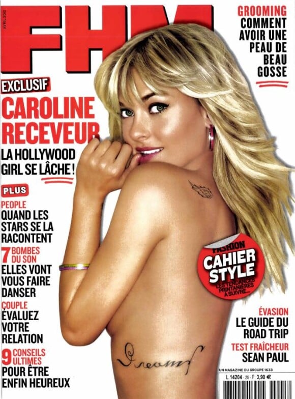 Caroline Receveur en couverture de FHM