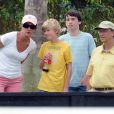 Bill Gates, sa femme Melinda et leur fils Rory le 25 mars 2012 à West Palm Beach en Floride