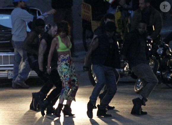 Cheryl Cole tourne son nouveau clip à Los Angeles, le 31 mars 2012.