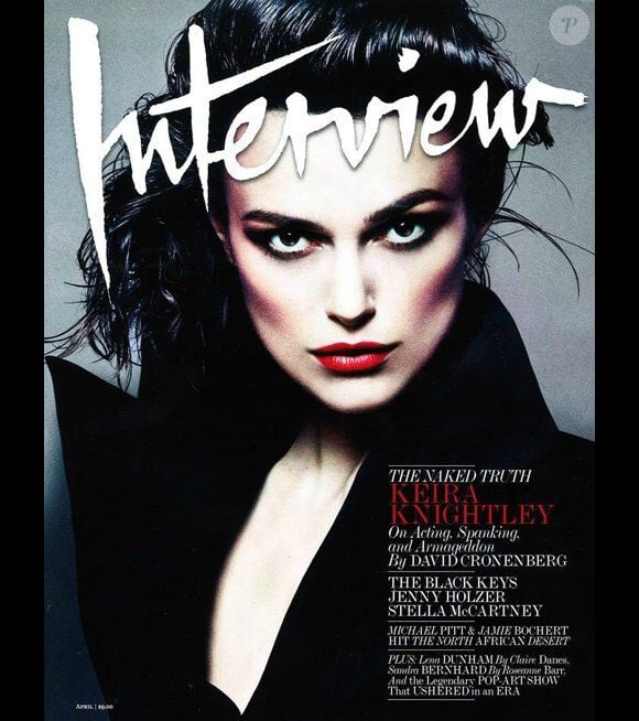 Keira Knightley en couverture du magazine Interview d'avril 2012.