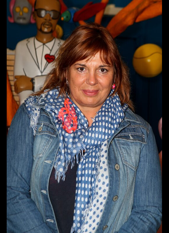 Michèle Bernier le 3 avril 2012 à la Galerie des Galeries lors de l'inauguration de l'exposition Comme un ananas à Paris