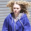 AnnaSophia Robb sur le tournage de la série The Carrie Diaries. New York, le 5 avril 2012.