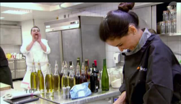 Cyrille et Tabata lors de la finale de Top Chef 3, lundi 9 avril 2012 sur M6