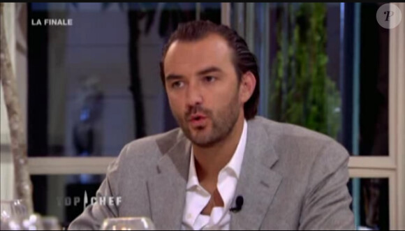 Cyril Lignac lors de la finale de Top Chef 3, lundi 9 avril 2012 sur M6