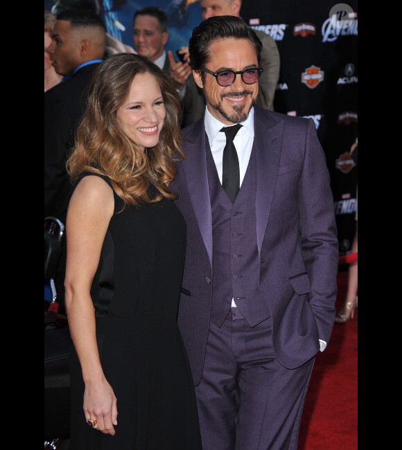 Robert Downey Jr. et sa femme Susan à l'avant-première d'Avengers, à Los Angeles le 11 avril 2012.