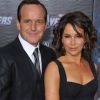 Clark Gregg et sa femme Jennifer Grey à l'avant-première d'Avengers, à Los Angeles le 11 avril 2012.