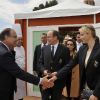 Le prince Albert II et la princesse Charlene de Monaco au Monte-Carlo Country Club au jour 1 du Masters 1000 de Monte-Carlo, lundi 16 avril 2012.