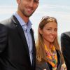 Novak Djokovic avec sa Médaille en Vermeil et sa belle Jelena Ristic au Monte-Carlo Country Club lundi 16 avril 2012.