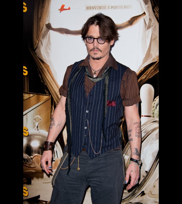 Johnny Depp en novembre 2011 à Paris.