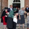 La princesse Maxima des Pays-Bas, son mari le prince Willem-Alexander et la reine Beatrix lors d'une visite au Musée d'Histoire d'Amsterdam avec le président de la Turquie Abdullah Gül et sa femme, le 17 février 2012.