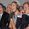 La princesse Maxima et le prince Willem-Alexander des Pays-Bas lors d'une conférence sur les entreprises néerlandaises et turques au Passenger Terminal d'Amsterdam, le 17 avril 2012