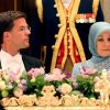 Le Premier ministre néerlandais lors du dîner officiel au palais royal d'Amsterdam en l'honneur du président de la Turquie Abdullah Gül et de son épouse, le 17 avril 2012