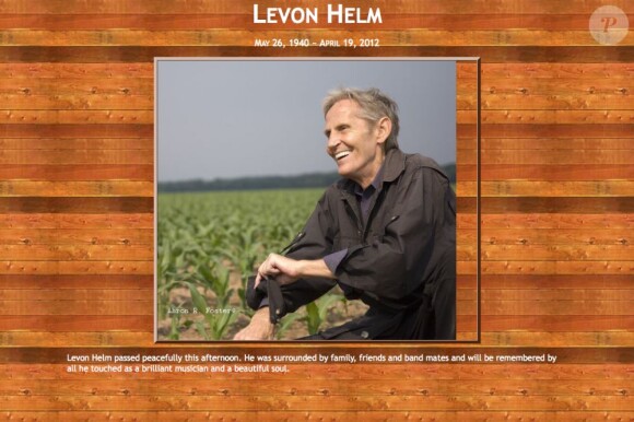 Levon Helm, mythique batteur et chanteur de The Band, s'est éteint le 19 avril 2012 à 71 ans