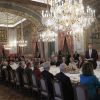 Déjeuner au palais royal de Madrid, vendredi 20 avril 2012, précédant la remise du Prix Cervantes.