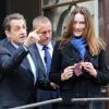 Carla Bruni et Nicolas Sarkozy le 22 avril 2012 à Paris