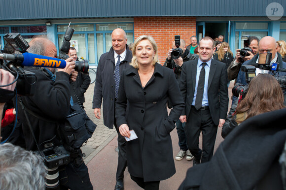 Marine le Pen le 22 avril 2012 à Henin-Beaumont