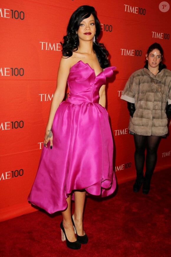 Rihanna lors de la soirée du magazine Time à New York le 24 avril 2012