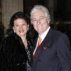 Jean-Loup Dabadie et sa femme le 25 avril au théâtre du Chatelet pour le Gala "Musique conte l'oubli" d'Amnesty International