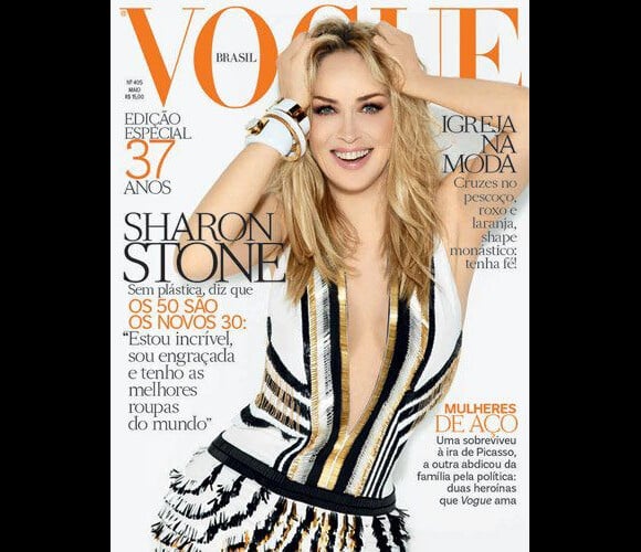 Sharon Stone pour le magazine Vogue Brésil, mai 2012.