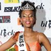 Mbathio Beye, 21 ans, remportait le titre de Miss Black France 2012 après l'élection qui avait lieu à la salle Wagram. Paris, le 28 avril 2012.