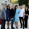 Sam Mendes, Naomie Harris, Daniel Craig, Bérénice Marlohe, Ola Rapace et Barbara Broccoli lors de la conférence de presse de James Bond - Skyfall à Istanbul (où a lieu une partie du tournage) le 29 avril 2012