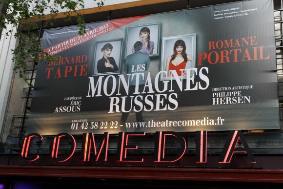 Les Montagnes Russes d'Eric Assous, mise en scène de Philippe Hersen, au Théâtre Comédia, à Paris, du 27 avril au 9 mai 2012.