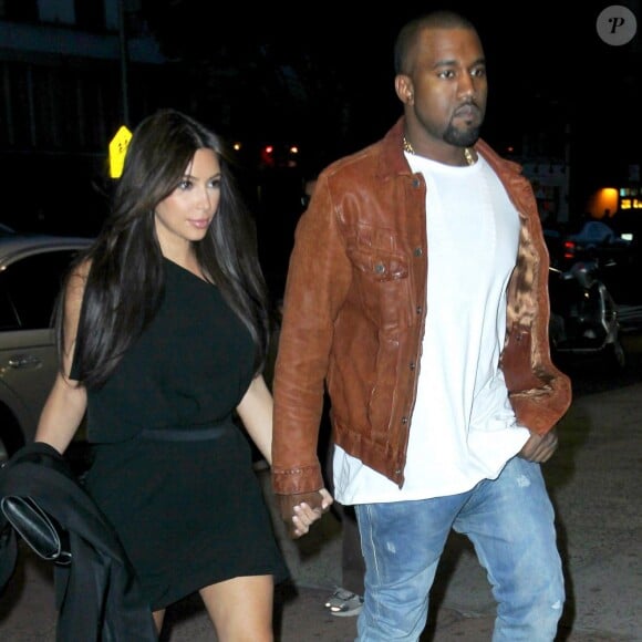 Kanye West et Kim Kardashian le 29 avril 2012 à New York