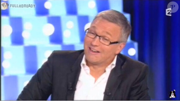 Laurent Ruquier sur le plateau d'On n'est pas couché - émission diffusée le samedi 5 mai 2012 sur France 2.