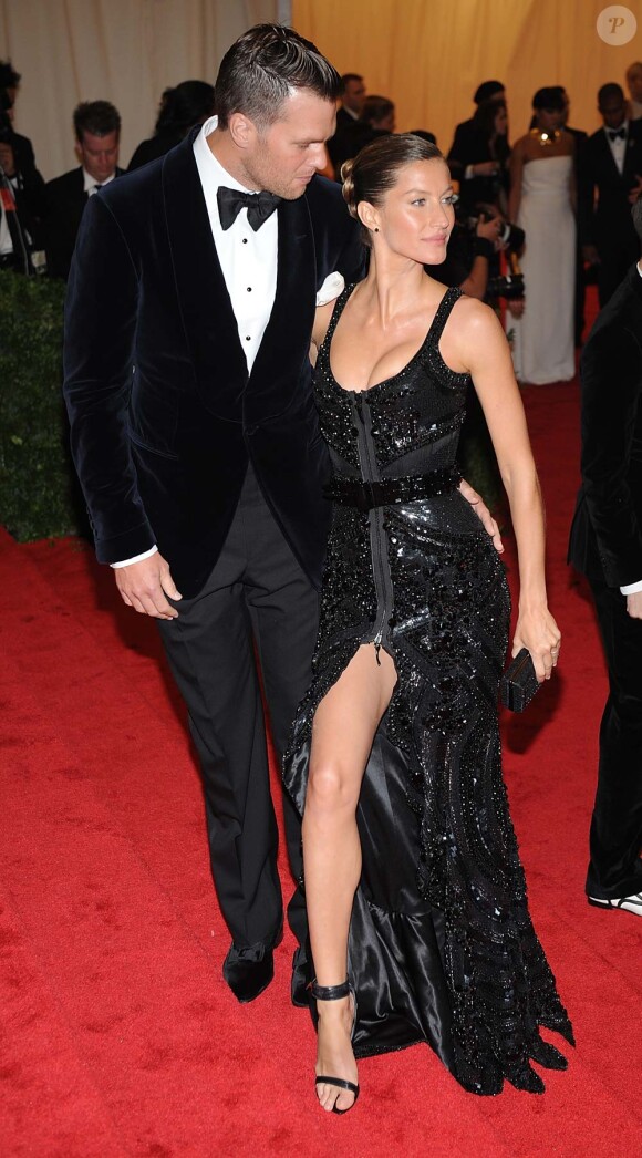 Tom Brady et Gisele Bündchen au Costume Institute Gala, à New York, le 7 mai 2012.