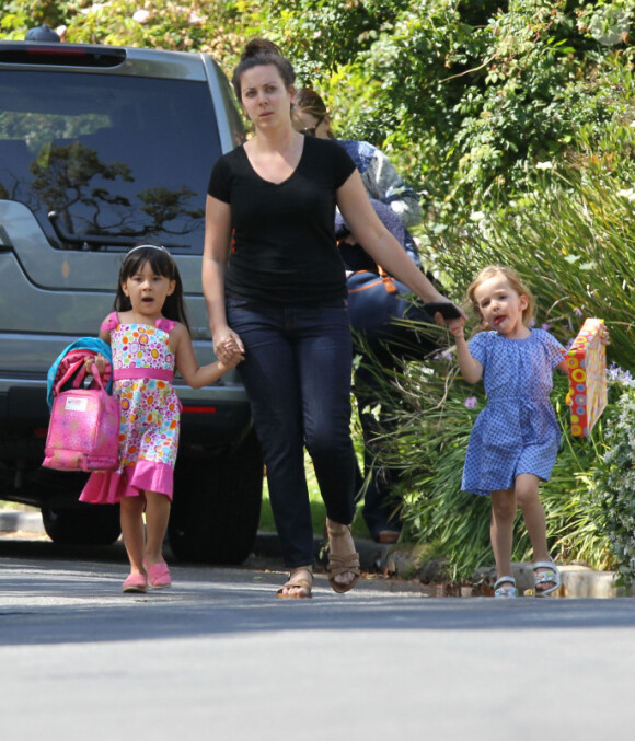 Jennifer Garner accompagne sa fille Seraphina à une fête d'anniversaire, à Los Angeles le 15 mai 2012.