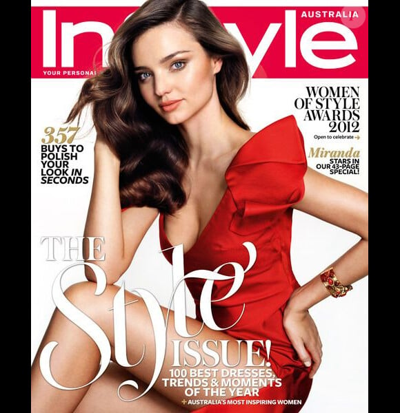Miranda Kerr, nommée Icône de style et de beauté par les lecteurs du magazine InStyle Australia, pose en couverture du numéro de juin.